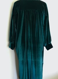 Image 2 of Velvet Duster Jacket Forest Green