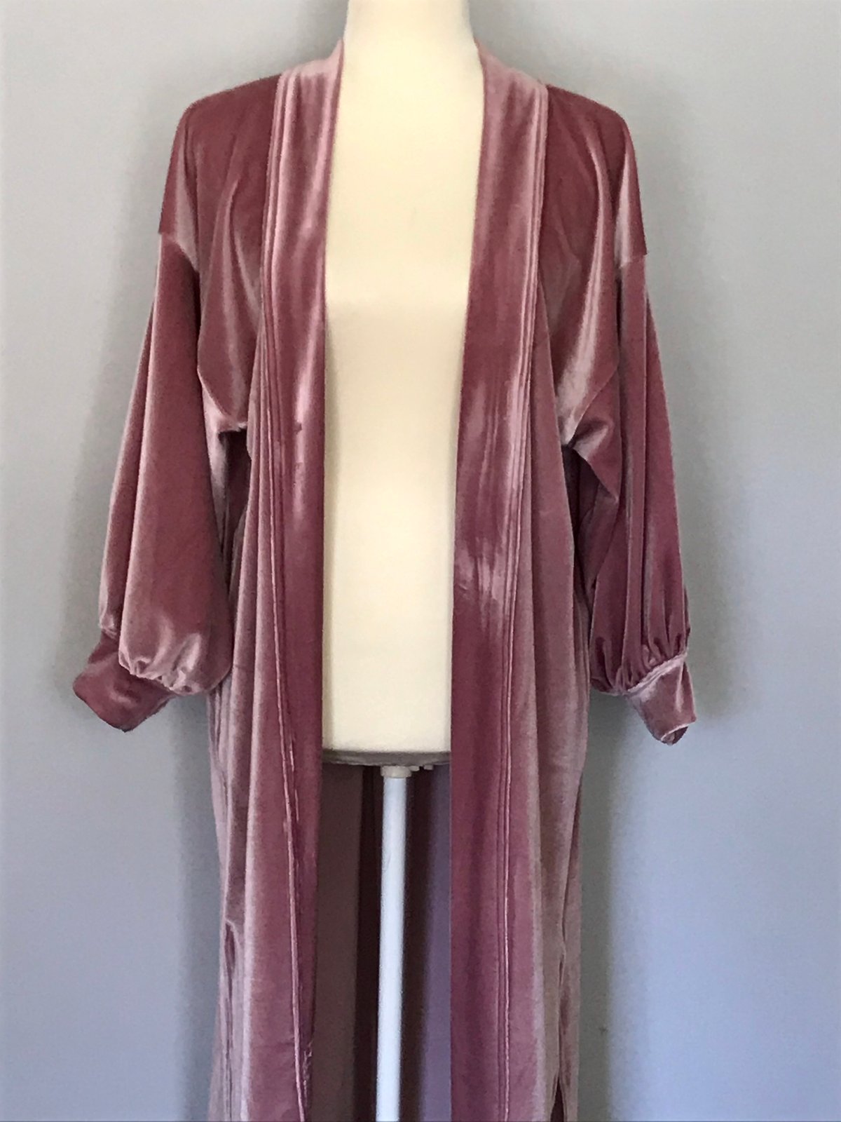 blush pink duster coat