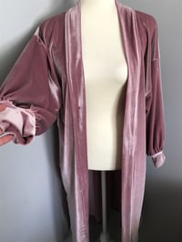 Image 5 of Velvet Duster Jacket Blush Pink
