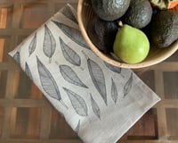 Botanical Leaf Tea Towel Wheat
