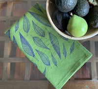 Botanical Leaf Tea Towel Green