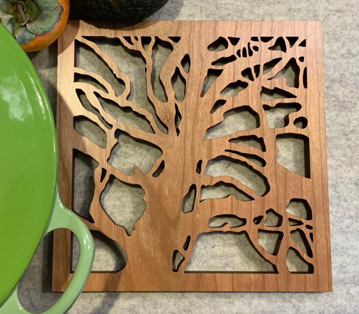 Cherry Wood Trivet Tree | Kuketa