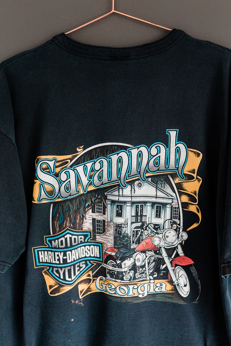 90's Vintage Harley Davidson Savannah Henley Tee | babecave