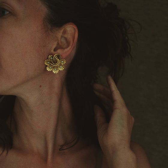 Image of Boucles d'oreilles DAPHNÉ plaquées or