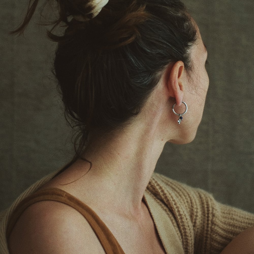 Image of Boucles d'oreilles JACQUELINE plaquées argent vieilli