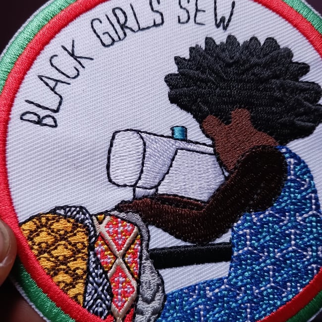 Black Girl's Sew patch