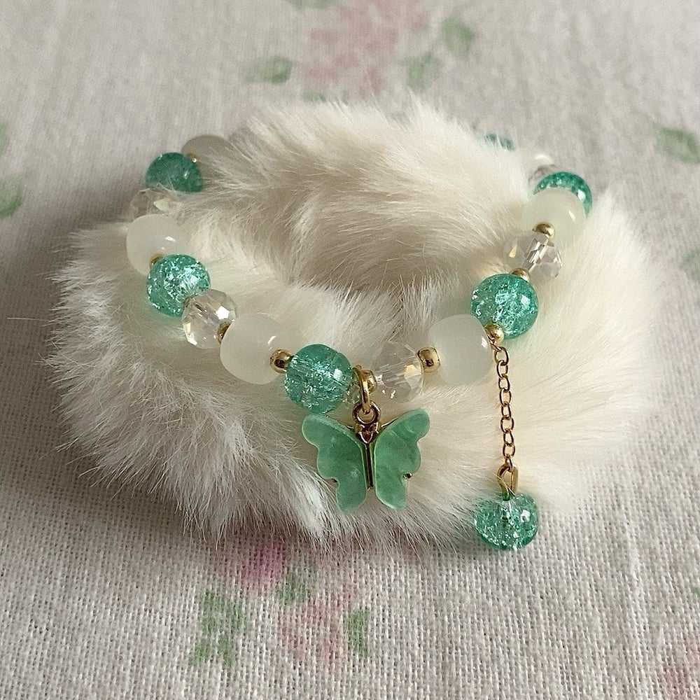 Image of Turquoise Butterfly Friendship Bracelet 