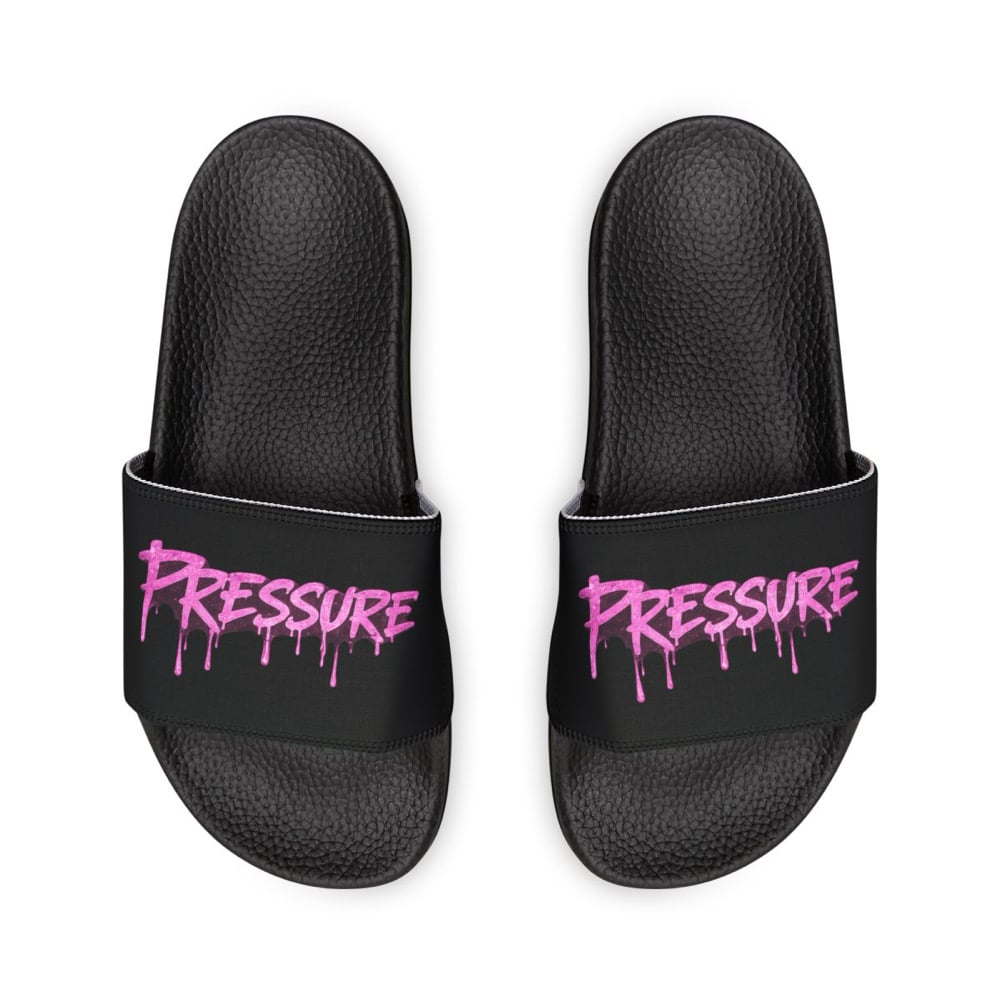 Image of Pressure Graphic Slide Sandals — Women's Removable Strap Pool Slides