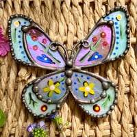Image 1 of Iridescent Folk Style Butterfly 