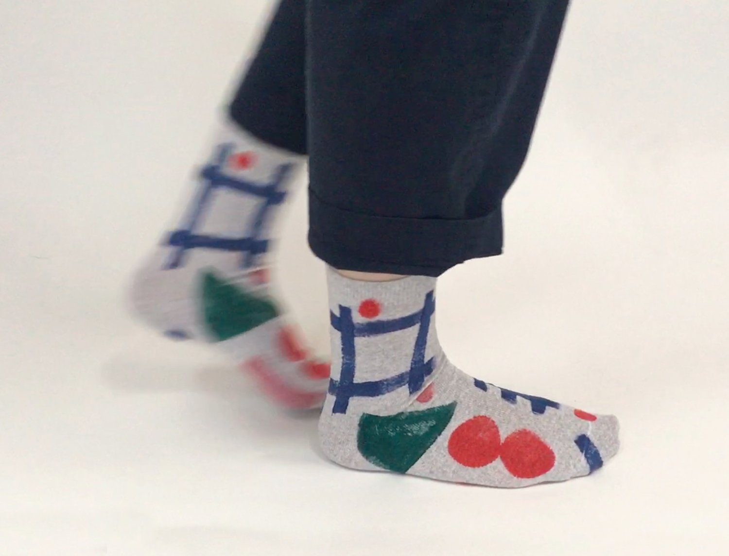 Image of GEOMETRIC PAINTED SOCKS