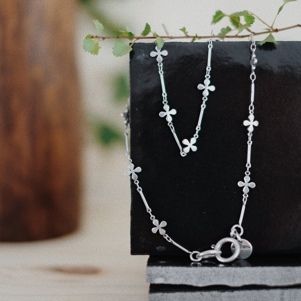 Image of Collier JACQUELINE plaqué argent vieilli