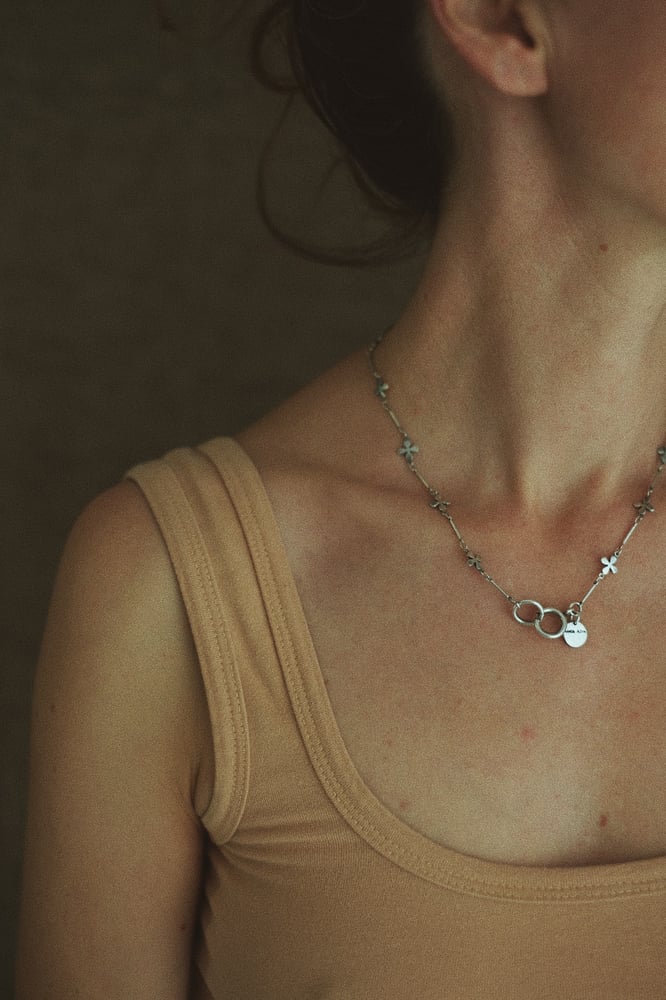 Image of Collier JACQUELINE plaqué argent vieilli
