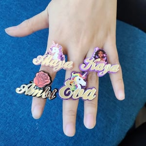 Kids Nameplate Rings