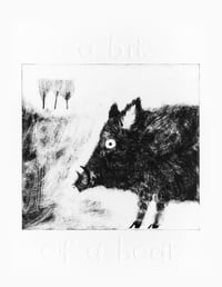 A bit of a boar drypoint etching