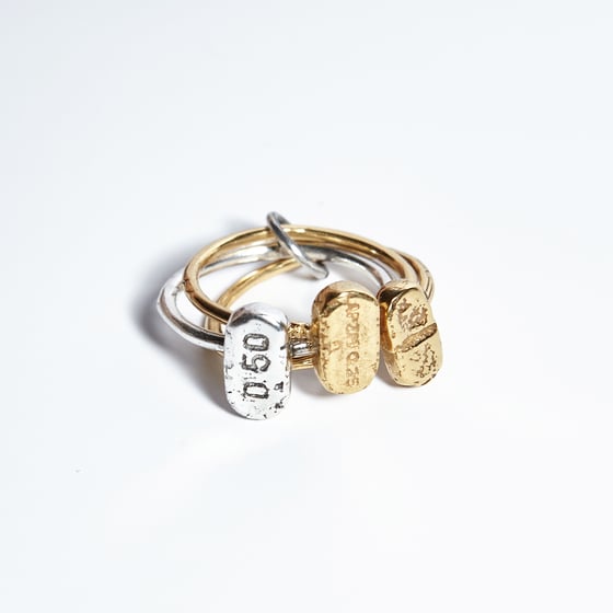 Image of Bague 2020 en argent massif et plaqué or