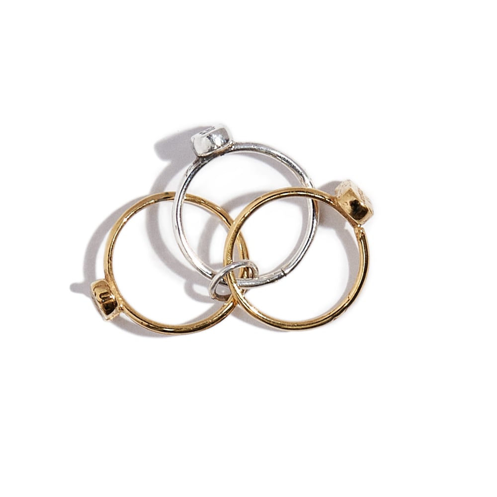 Image of Bague 2020 en argent massif et plaqué or