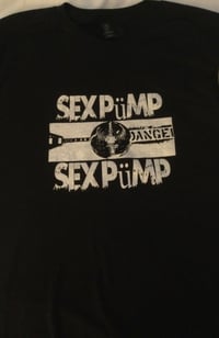 Sex Pümp T-shirt, Ivory on Ebony, size Large