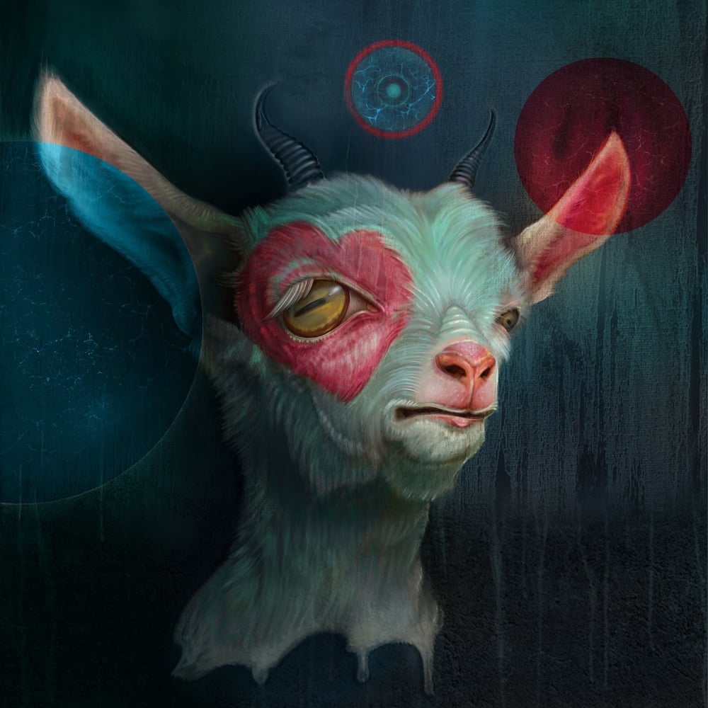 Image of Goat Baby - 12"x12" fine art print