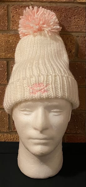 Image of Cream bobble hat (Free UK postage)
