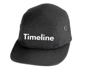 Image of Black 5 panel Cap