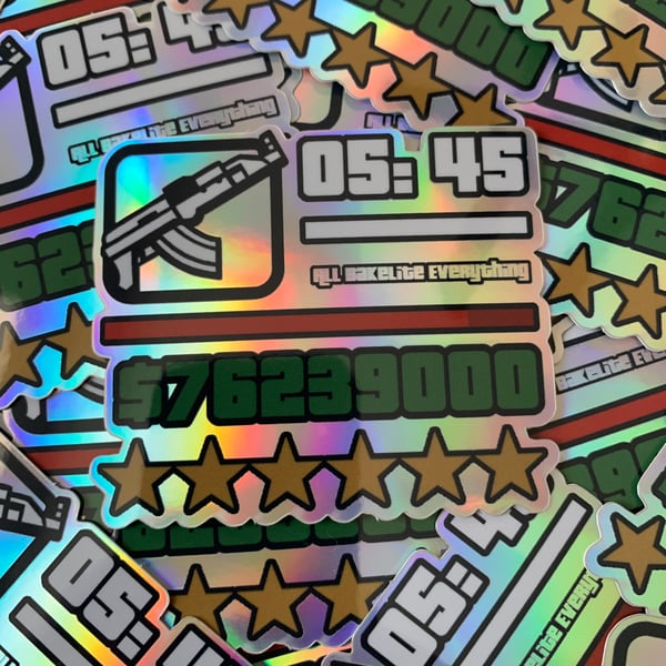 Image of Wanted Level Sticker
