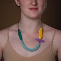 Image 4 of Orange Varied Mesh Necklace