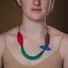 Orange Varied Mesh Necklace