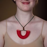 Image 2 of U -Shape Bright Colours Mesh Necklace
