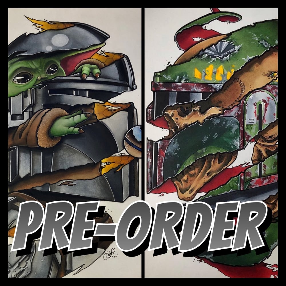 Image of Mando and Boba Fett Combo Prints