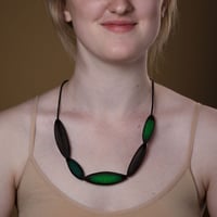Image 2 of Double Loop Mesh Necklace