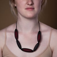 Image 4 of Double Loop Mesh Necklace