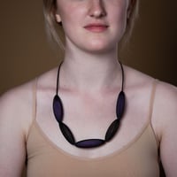 Image 5 of Double Loop Mesh Necklace