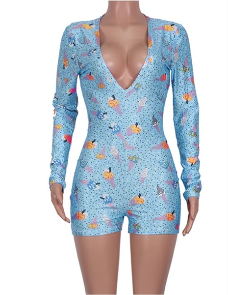 Image of blue ice cream onesie 