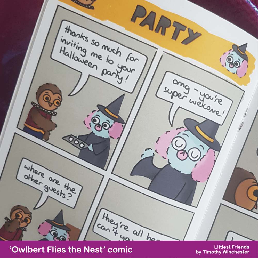 'Owlbert Flies the Nest' - A5 comic