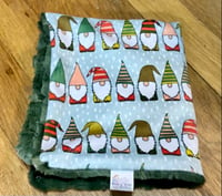 Image 3 of Snowy Gnome Minky Fabric Lovie-Large & Medium