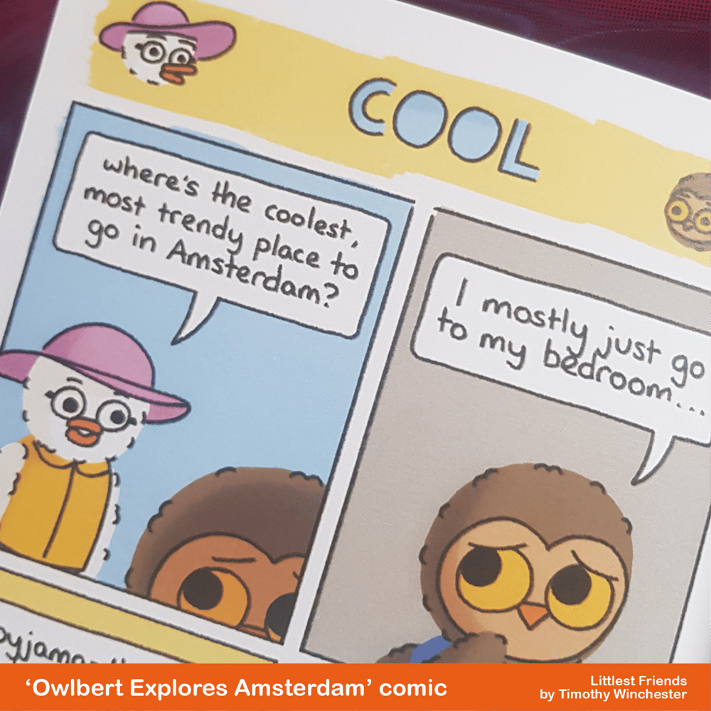 'Owlbert Explores Amsterdam' - A5 comic