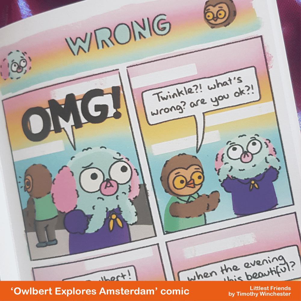 'Owlbert Explores Amsterdam' - A5 comic