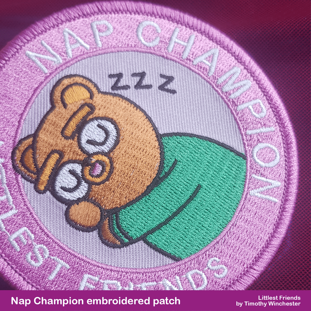 NAP CHAMPION - 3.5" EMBROIDERED PATCH