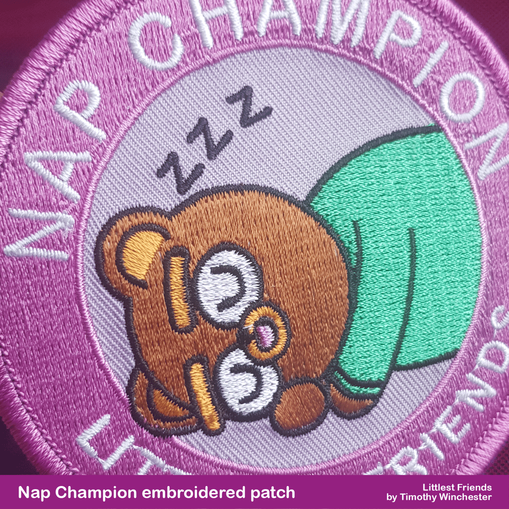 NAP CHAMPION - 3.5" EMBROIDERED PATCH