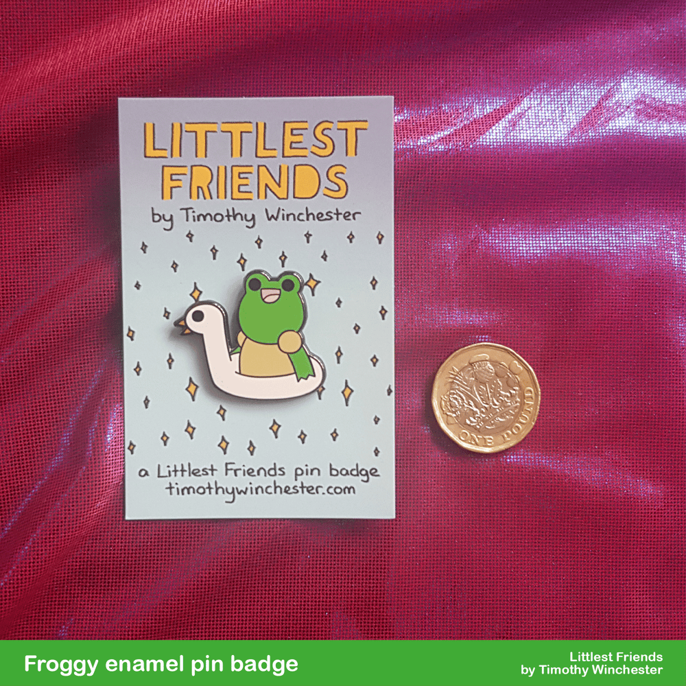 Froggy - 30mm hard enamel pin badge