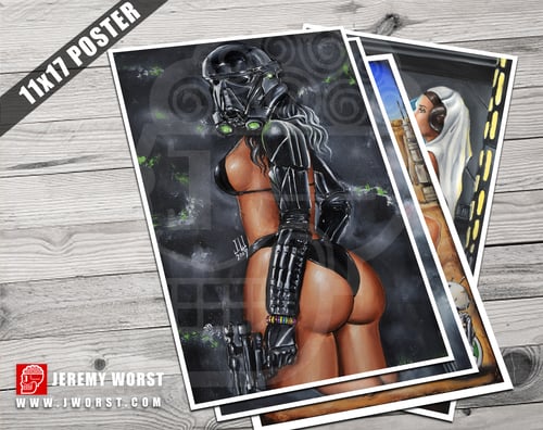 Image of JEREMY WORST "Death Trooper" Sexy Star Wars Poster Wall Art Canvas Storm Trooper Shadow