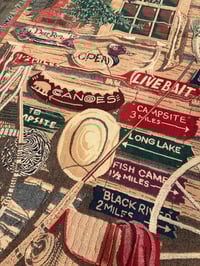 Image 2 of Vintage Fishing Cabin Blanket