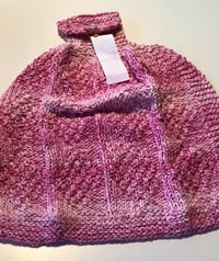 Hand Knit Pink Hanging Towel