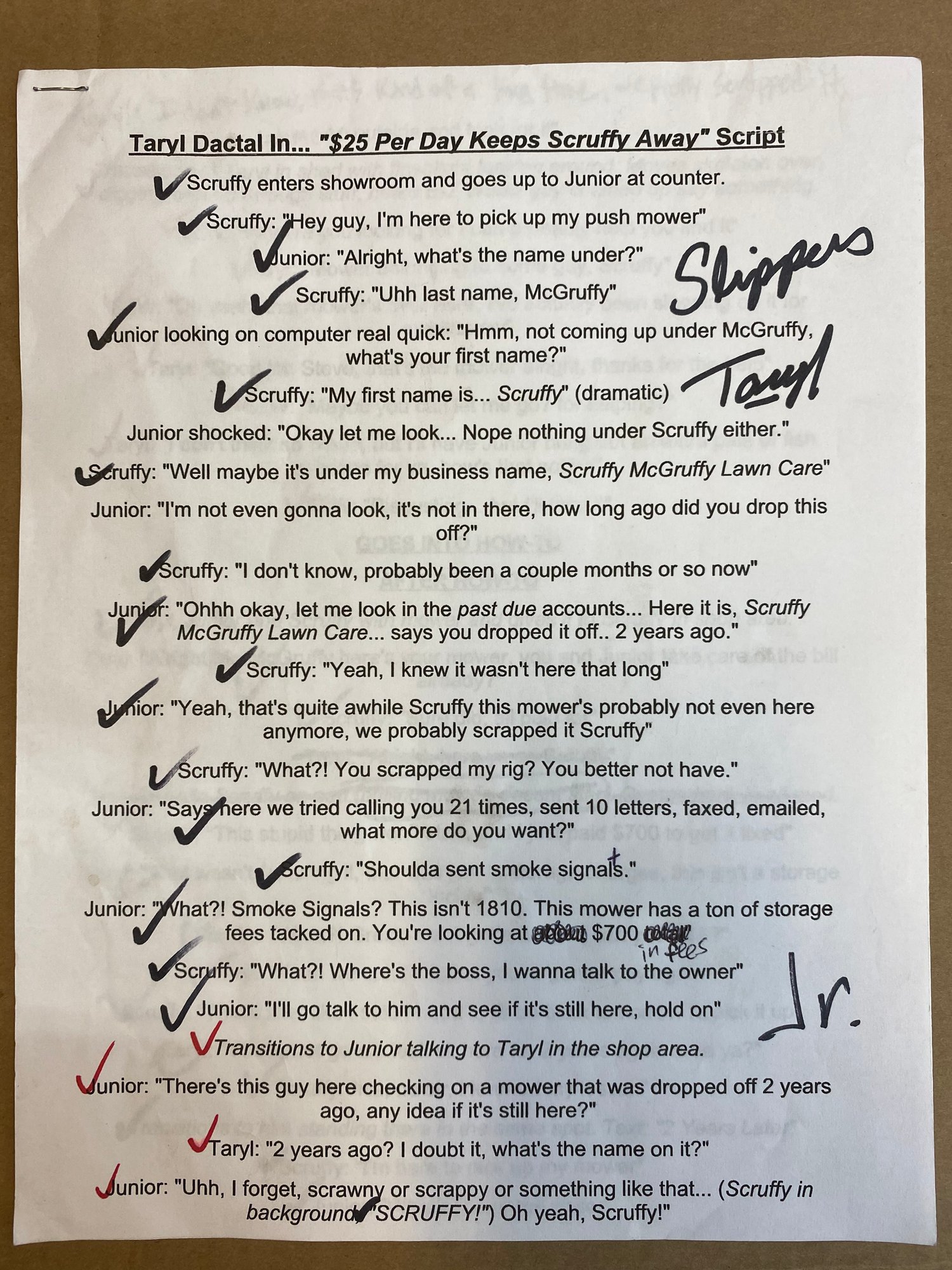 $30 Scripts (Signed by Taryl, Jr & Slippers) | Taryl Fixes All - Taryl ...