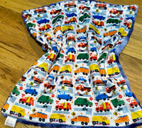 Image 2 of Trucks Infant Car Seat Blanket