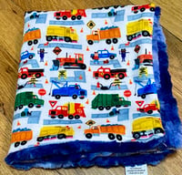 Image 3 of Trucks Infant Car Seat Blanket