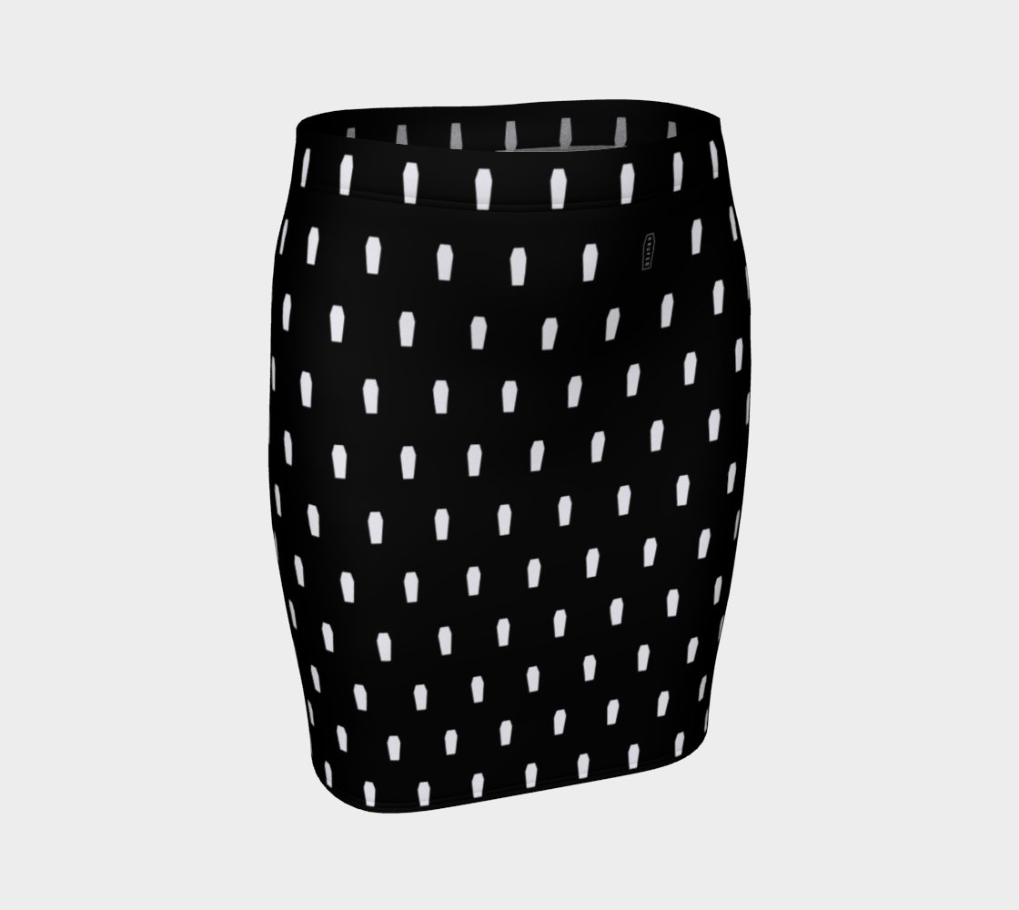 Image of Coffin Polka Dot Skirt