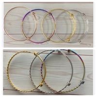 Image 1 of Stainless steel braided or nonbraided bangle