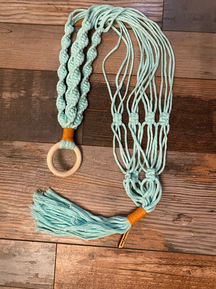 Image of Mint and orange plant hanger