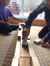 Image 2 of Extra big set of wood blocks / building blocks / 70 pieces / Waldorf / Montessori